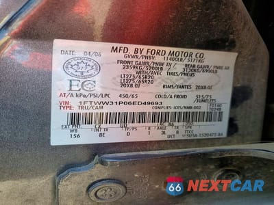 Zdjęcie 12 z 12 samochodu: 2006 FORD F350 SRW SUPER DUTY VIN:1FTWW31P06ED49693 - miniatura