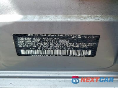 Zdjęcie 12 z 12 samochodu: 2016 SUBARU IMPREZA SPORT PREMIUM VIN:JF1GPAP62G8251601 - miniatura