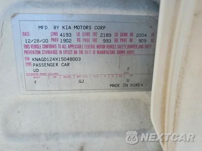 Zdjęcie 13 z 13 samochodu: 2001 KIA OPTIMA LX V6 VIN:KNAGD124X15048003 - miniatura