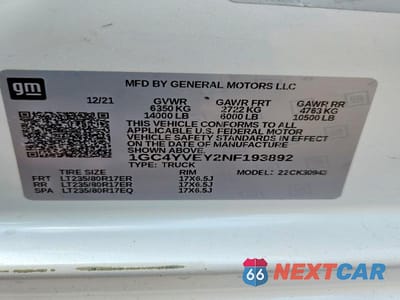 Zdjęcie 12 z 12 samochodu: 2022 CHEVROLET SILVERADO K3500 HIGH COUNTRY VIN:1GC4YVEY2NF193892 - miniatura