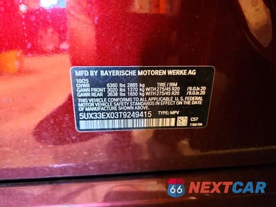 Zdjęcie 14 z 14 samochodu: 2026 BMW X6 XDRIVE40I VIN:5UX33EX03T9249415 - miniatura