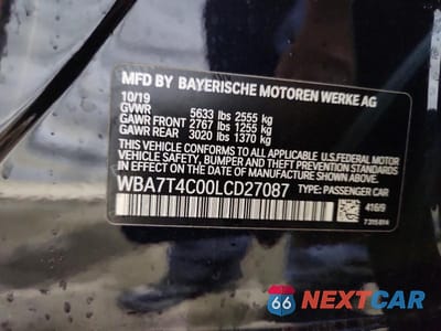 Zdjęcie 13 z 13 samochodu: 2020 BMW 740 XI VIN:WBA7T4C00LCD27087 - miniatura