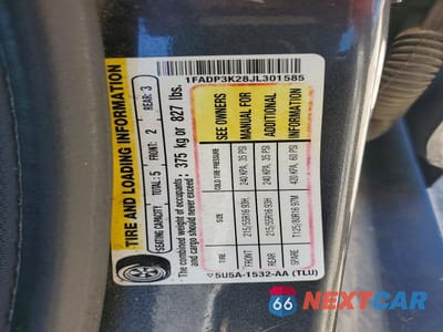 Zdjęcie 12 z 12 samochodu: 2018 FORD FOCUS VIN:1FADP3K28JL301585 - miniatura