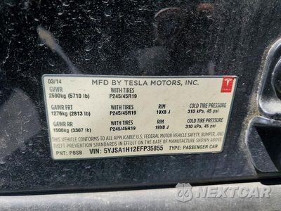 Zdjęcie 13 z 13 samochodu: 2014 TESLA MODEL S VIN:5YJSA1H12EFP35855 - miniatura