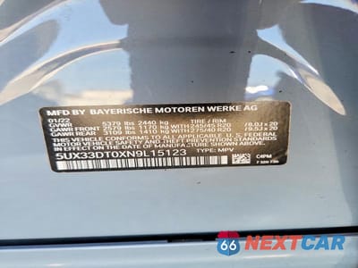 Zdjęcie 12 z 12 samochodu: 2022 BMW X4 XDRIVE30I VIN:5UX33DT0XN9L15123 - miniatura