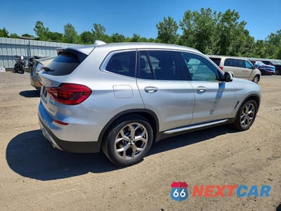 Trzecie zdjęcie samochodu z tyłu: 2021 BMW X3 XDRIVE30I VIN:5UXTY5C06M9H22123 - miniatura