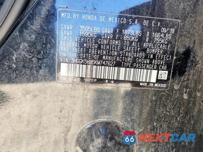 Zdjęcie 12 z 12 samochodu: 2019 HONDA FIT EX VIN:3HGGK5H85KM747627 - miniatura