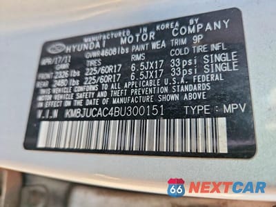 Zdjęcie 13 z 13 samochodu: 2011 HYUNDAI TUCSON GLS VIN:KM8JUCAC4BU300151 - miniatura