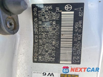 Zdjęcie 12 z 12 samochodu: 2007 SCION TC BASE VIN:JTKDE177170179261 - miniatura