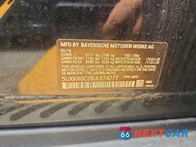 Zdjęcie 13 z 13 samochodu: 2018 BMW X5 XDRIVE35I VIN:5UXKR0C59JL074277 - miniatura