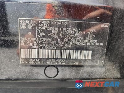 Zdjęcie 13 z 13 samochodu: 2009 TOYOTA RAV4 LIMITED VIN:JTMZF31V19D010334 - miniatura