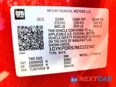 Zdjęcie 14 z 14 samochodu: 2021 CADILLAC XT6 PREMIUM LUXURY VIN:1GYKPDRS7MZ232347 - miniatura