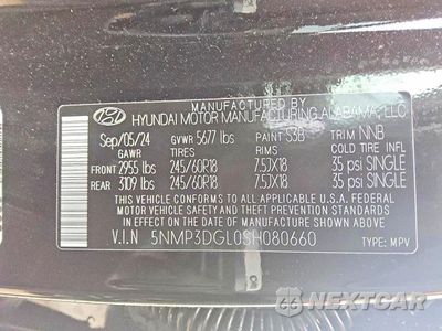 Zdjęcie 12 z 12 samochodu: 2025 HYUNDAI SANTA FE XRT VIN:5NMP3DGL0SH080660 - miniatura