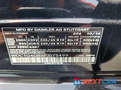 Zdjęcie 12 z 12 samochodu: 2015 MERCEDES-BENZ GLA 250 4MATIC VIN:WDCTG4GBXFJ075499 - miniatura