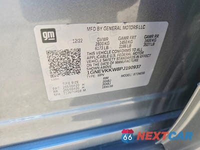 Zdjęcie 13 z 13 samochodu: 2023 CHEVROLET TRAVERSE PREMIER VIN:1GNEVKKW8PJ190937 - miniatura