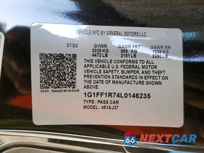 Zdjęcie 12 z 12 samochodu: 2020 CHEVROLET CAMARO LZ VIN:1G1FF1R74L0146235 - miniatura