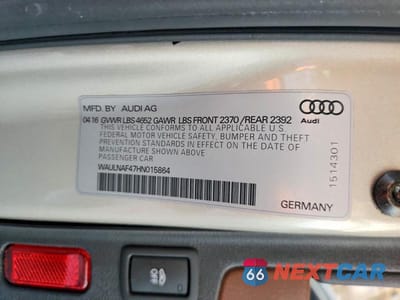 Zdjęcie 13 z 13 samochodu: 2017 AUDI A4 PREMIUM PLUS VIN:WAULNAF47HN015864 - miniatura