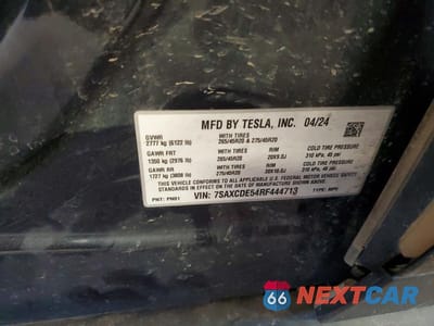 Zdjęcie 14 z 14 samochodu: 2024 TESLA MODEL X VIN:7SAXCDE54RF444713 - miniatura