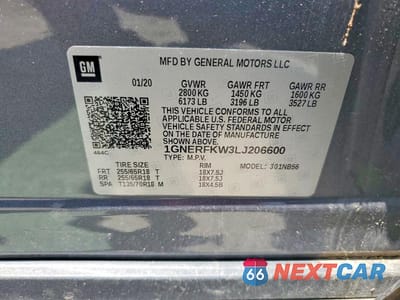 Zdjęcie 13 z 13 samochodu: 2020 CHEVROLET TRAVERSE LS VIN:1GNERFKW3LJ206600 - miniatura