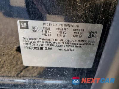 Zdjęcie 12 z 12 samochodu: 2018 CADILLAC CT6 LUXURY VIN:1G6KC5RX8JU103595 - miniatura