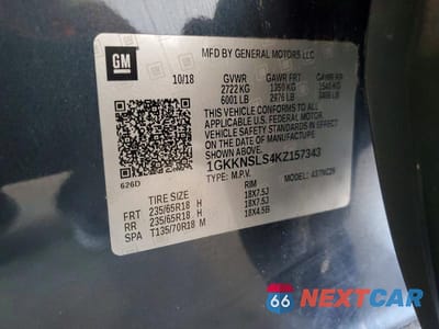 Zdjęcie 13 z 13 samochodu: 2019 GMC ACADIA SLE VIN:1GKKNSLS4KZ157343 - miniatura