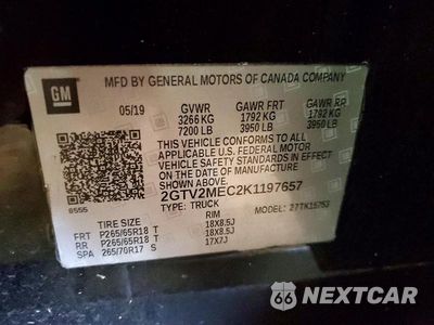 Zdjęcie 12 z 12 samochodu: 2019 GMC SIERRA LIMITED K1500 SLE VIN:2GTV2MEC2K1197657 - miniatura