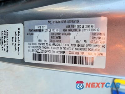 Zdjęcie 13 z 13 samochodu: 2012 MAZDA 5 VIN:JM1CW2BL7C0108263 - miniatura