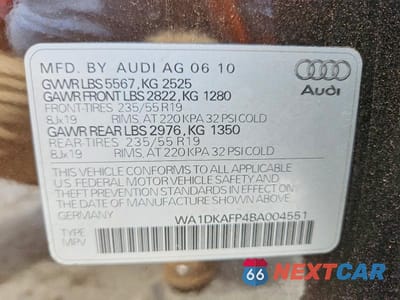 Zdjęcie 13 z 13 samochodu: 2011 AUDI Q5 PREMIUM PLUS VIN:WA1DKAFP4BA004551 - miniatura