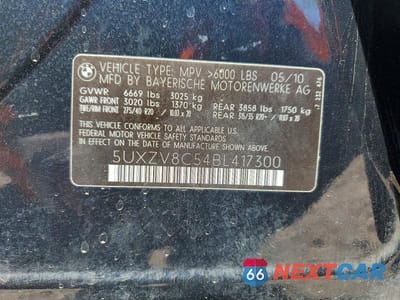Zdjęcie 12 z 12 samochodu: 2011 BMW X5 XDRIVE50I VIN:5UXZV8C54BL417300 - miniatura