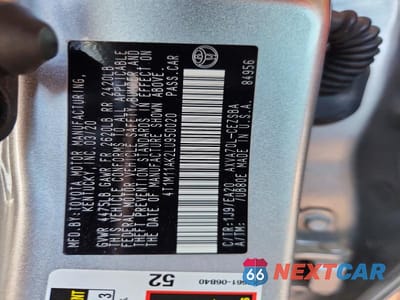 Zdjęcie 12 z 12 samochodu: 2020 TOYOTA CAMRY SE VIN:4T1M11AK2LU950020 - miniatura