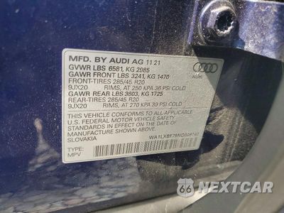 Zdjęcie 13 z 13 samochodu: 2022 AUDI Q7 PREMIUM PLUS VIN:WA1LXBF79ND006740 - miniatura