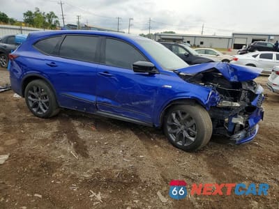 Czwarte zdjęcie samochodu z boku: 2023 ACURA MDX A-SPEC VIN:5J8YE1H08PL006881 - miniatura