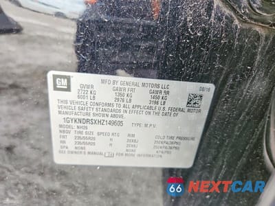Zdjęcie 13 z 13 samochodu: 2017 CADILLAC XT5 LUXURY VIN:1GYKNDRSXHZ149605 - miniatura