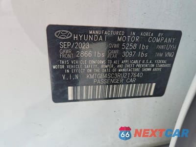 Zdjęcie 13 z 13 samochodu: 2024 GENESIS G80 2.5T VIN:KMTGB4SC3RU217640 - miniatura