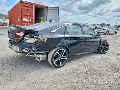 Trzecie zdjęcie samochodu z tyłu: 2021 HONDA ACCORD SPORT VIN:1HGCV1F37MA056833 - miniatura