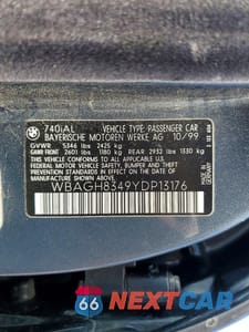 Zdjęcie 12 z 12 samochodu: 2000 BMW 740 IL VIN:WBAGH8349YDP13176 - miniatura