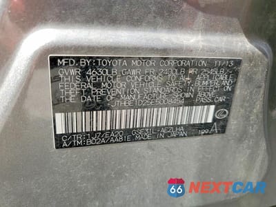 Zdjęcie 12 z 12 samochodu: 2014 LEXUS IS 350 VIN:JTHBE1D25E5008454 - miniatura