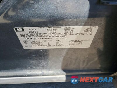 Zdjęcie 13 z 13 samochodu: 2010 CHEVROLET EQUINOX LTZ VIN:2CNFLGEY9A6354404 - miniatura