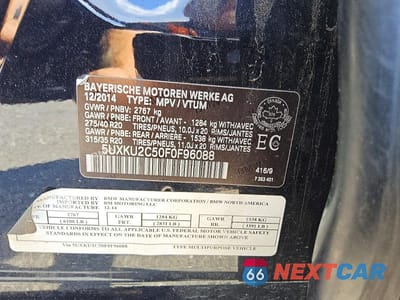 Zdjęcie 14 z 14 samochodu: 2015 BMW X6 XDRIVE35I VIN:5UXKU2C50F0F96088 - miniatura