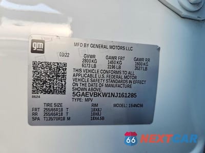 Zdjęcie 14 z 14 samochodu: 2022 BUICK ENCLAVE PREMIUM VIN:5GAEVBKW1NJ161285 - miniatura
