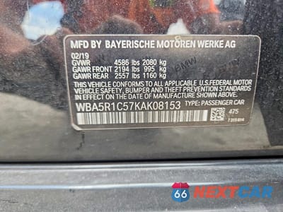 Zdjęcie 12 z 12 samochodu: 2019 BMW 330I VIN:WBA5R1C57KAK08153 - miniatura