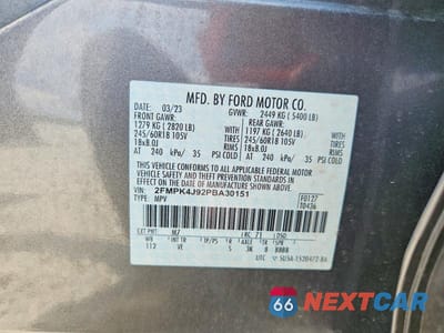 Zdjęcie 13 z 13 samochodu: 2023 FORD EDGE SEL VIN:2FMPK4J92PBA30151 - miniatura