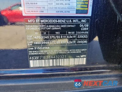Zdjęcie 13 z 13 samochodu: 2008 MERCEDES-BENZ GL 450 4MATIC VIN:4JGBF71E38A432321 - miniatura