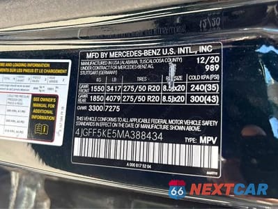 Zdjęcie 10 z 11 samochodu: 2021 MERCEDES-BENZ GLS 450 4MATIC VIN:4JGFF5KE5MA388434 - miniatura