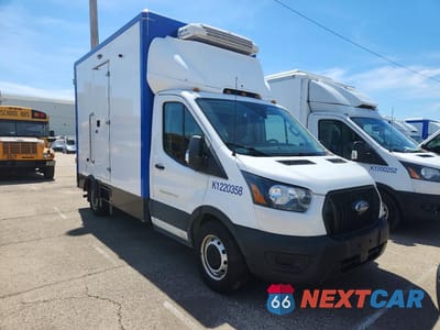 Czwarte zdjęcie samochodu z boku: 2022 FORD TRANSIT T-350 REFRIGERATED BOX TRUCK VIN:1FDBW5Z88NKA01434 - miniatura