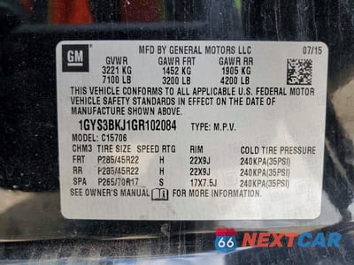 Zdjęcie 13 z 13 samochodu: 2016 CADILLAC ESCALADE LUXURY VIN:1GYS3BKJ1GR102084 - miniatura