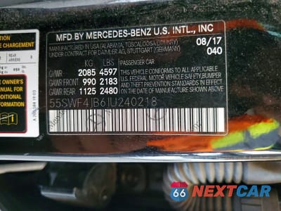 Zdjęcie 12 z 12 samochodu: 2018 MERCEDES-BENZ C 300 VIN:55SWF4JB6JU240218 - miniatura