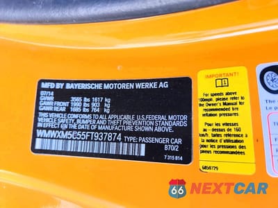 Zdjęcie 12 z 12 samochodu: 2015 MINI COOPER VIN:WMWXM5C55FT937874 - miniatura