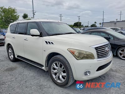 Czwarte zdjęcie samochodu z boku: 2014 INFINITI QX80 BASE VIN:JN8AZ2ND5E9750549 - miniatura