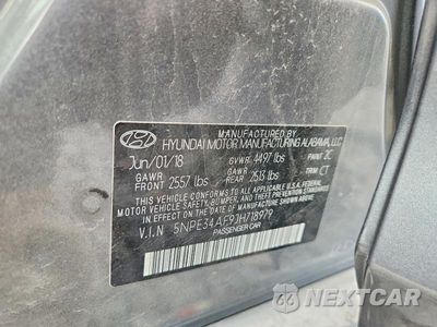 Zdjęcie 12 z 12 samochodu: 2018 HYUNDAI SONATA SPORT+ VIN:5NPE34AF9JH718979 - miniatura